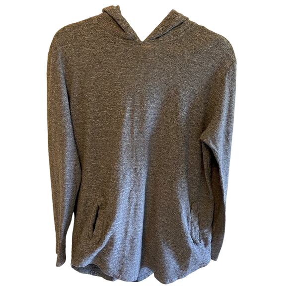 PacSun Gray Hooded Lightweight Thin Pullover Longer Fit Sweatshirt Size L - Picture 1 of 6